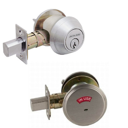 【新品】Schlage B80620 商用ドアボルト アンティークピューター SCHLAGE B571 626 B580 Deadbolt Occupancy IND X Thumbturn 626